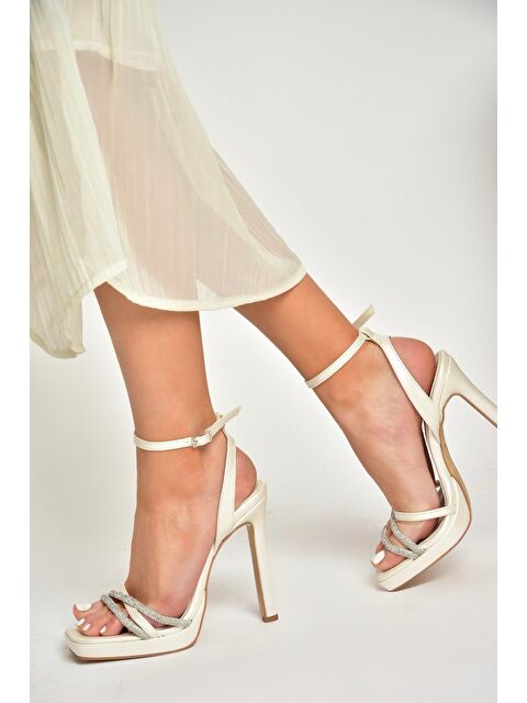 Fox Shoes S5696125 Sedef Kadın Topuklu Ayakkabı - S000152508-19927