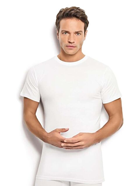 Tutku Elit 3'lü Erkek Siyah Elastan Sıfır Yaka Kısa Kollu Tişört - S000364944-20063