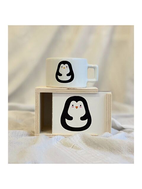 Bam Hediyelik Eşya Tatlı Penguen Tasarımlı Kutulu Kupa - S000290070-23173