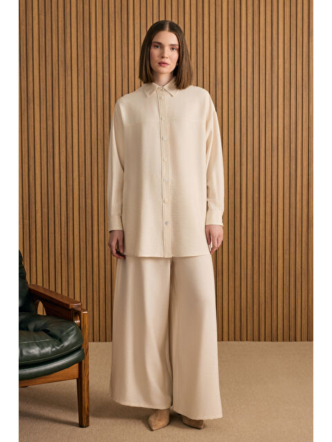 AKER Ekru Viscon Tunik