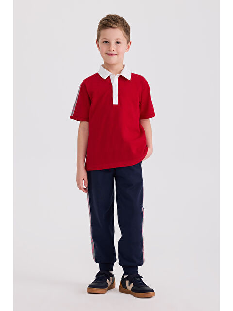Panço Erkek Çocuk Kısa Kollu Kırmızı Tişört