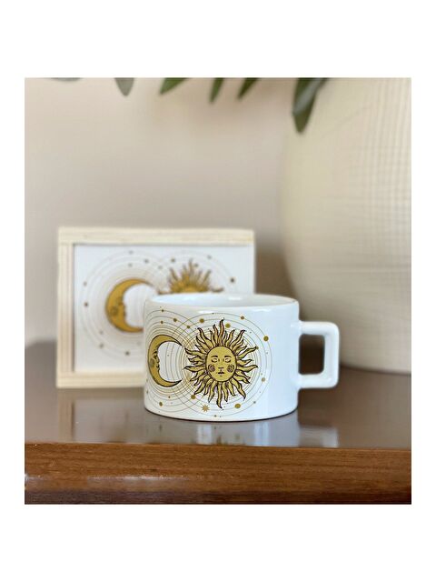 Bam Hediyelik Eşya Tarot Ay Ve Güneş Tasarımlı Kutulu Kupa - S000290075-23173