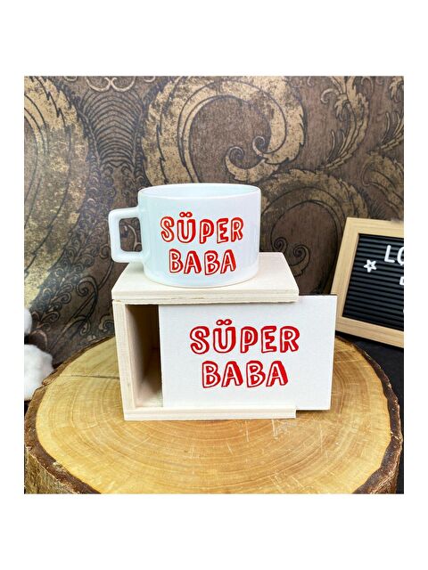 Bam Hediyelik Eşya Süper Baba Tasarımlı Kutulu Kupa - S000290076-23173