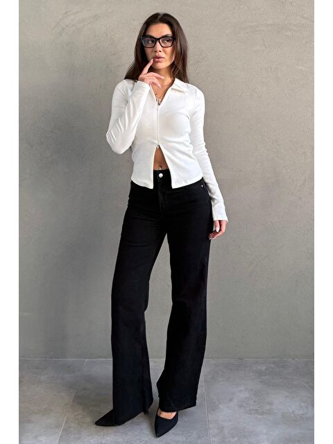 Madmext Siyah Push Up İspanyol Paça Kadın Jean Mg2653 - S000505390-19351