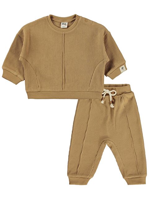 Civil Baby Etiketli 6-18 Ay Takım - Kahverengi