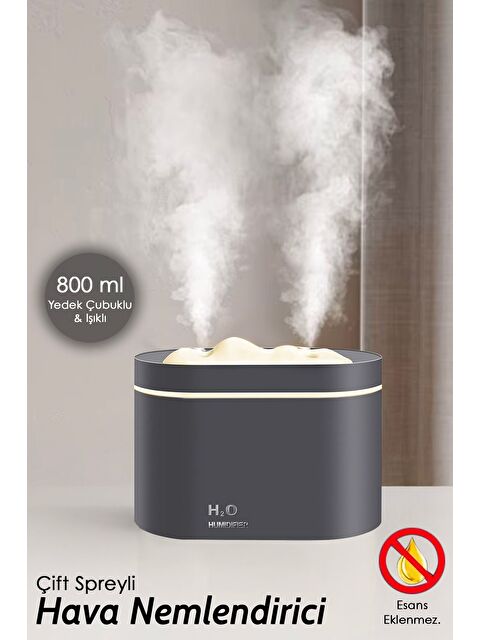 Meleni Home 800 ml Çift Spreyli Hava Ne mlendirici Işıklı Araç Oda Ne mlendirici Buhar Makinesi Humidifier - S000385329-20600