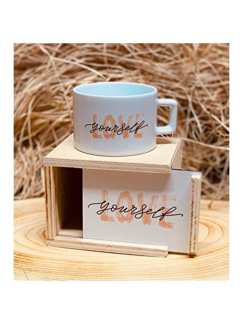 Bam Hediyelik Eşya Love Your Self Ahşap Kutulu Kupa - S000290090-23173