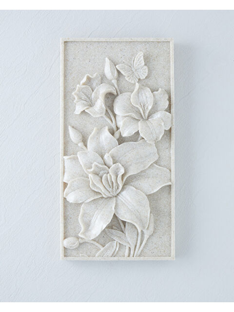 English Home Flowers Duvar Aksesuarı 17,5x5x34,5 cm Bej - S000473411-19928