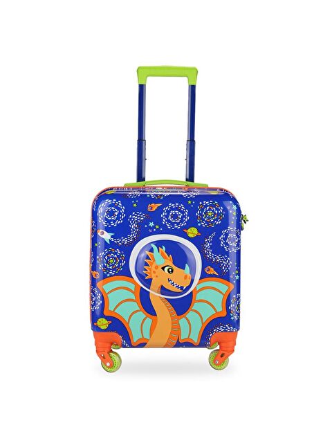Milk&Moo Renkli Işıklı Tekerlekli Çekçekli Çocuk Valiz 3d Ponix Tasarımlı - S000513726-23173