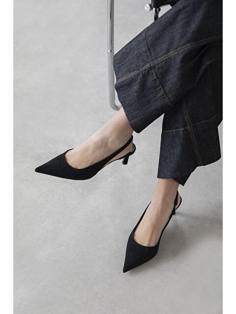 Straswans Molly Kadın Topuklu Süet Ayakkabı Siyah - S000526241-19351