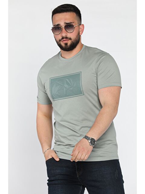 Mishar İtalia Erkek Bisiklet Yaka Baskılı Tişört - S000399700-1180