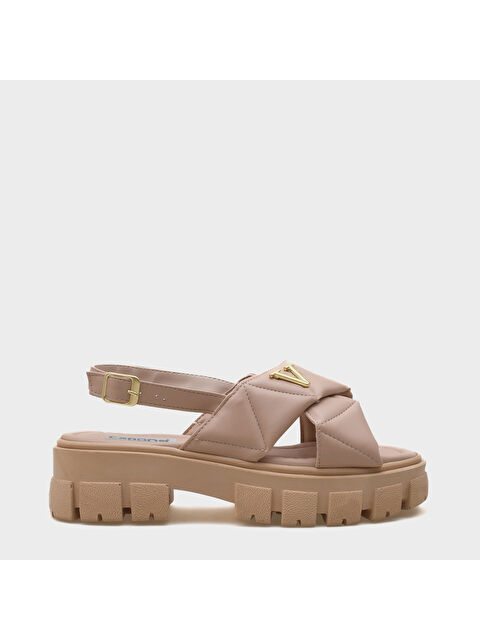 Capone Outfitters Chiquita Kalın Tabanlı Bilekten Bantlı Konfor Tabanlı Kadın Sandalet - S000448879-26411