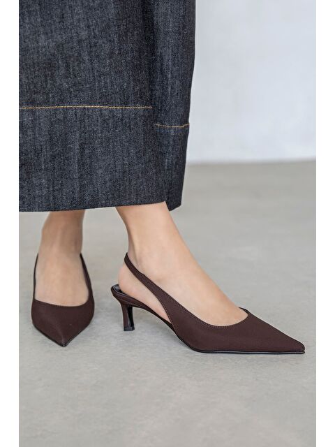 Straswans Molly  Kadın Topuklu Kumaş  Ayakkabı Kahve - S000530764-19413
