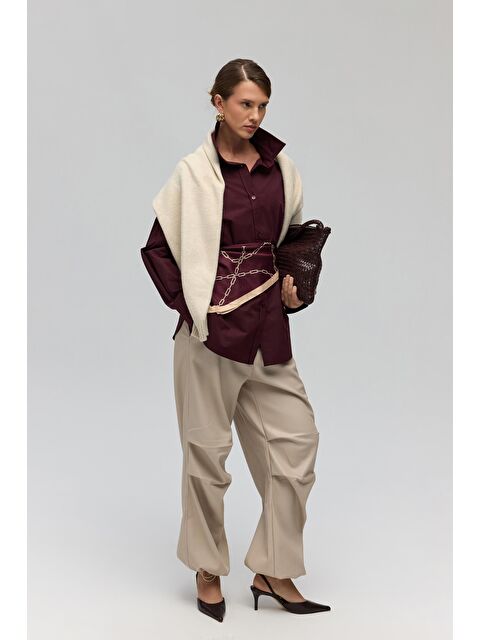 Mai Collection Dion Bej Deri Pantolon - S000512153-19928