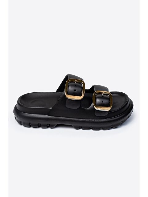 Letoon Çift Tokalı Kadın Eva Kalın Taban Terlik - S000380661-19351