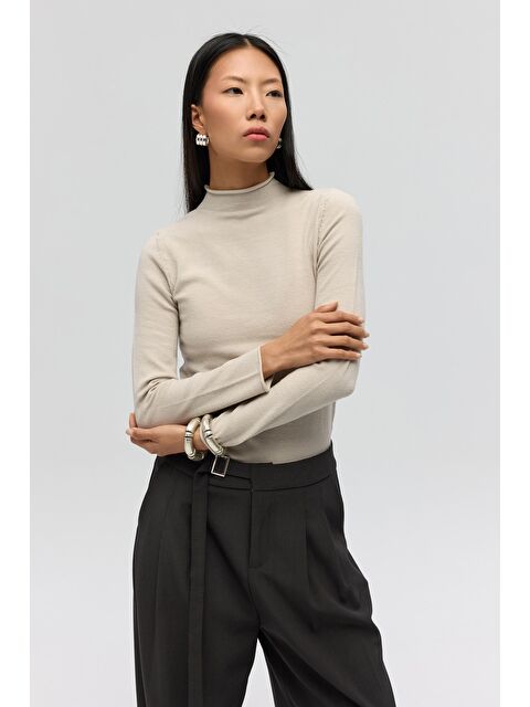 Mai Collection Serina Balıkçı Yaka Taş İnce Triko - S000511580-25636