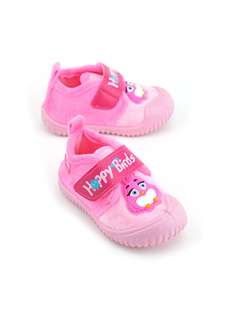 Gezer Kışlık Cırtlı Ayarlanabilir Rahat Taban Happy Birds Bebe Kız Panduf Ayakkabı - S000268652-18686