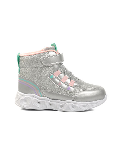 Ayakmod Gümüş Cırtlı Işıklı Hafif Kız Çocuk Bot Kids B - S000297165-18105