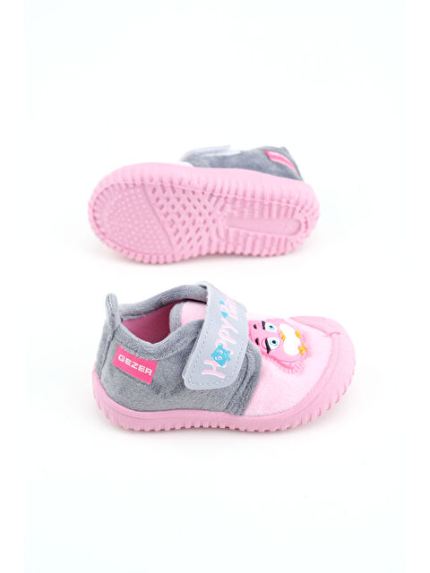 Gezer Kışlık Cırtlı Ayarlanabilir Rahat Taban Happy Birds Bebe Kız Panduf Ayakkabı