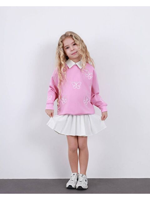 carla10 Kız Çocuk Pileli Etek ve Alt Üst Takım Pembe - S000518875-20024