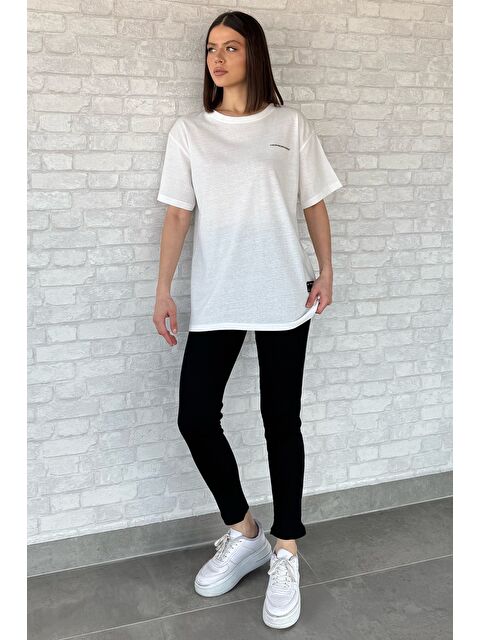 Gülseli Kadın Bisiklet Yaka Tişört Tayt İkili Takım (m-l-xl Uyumludur) - S000386501-20063