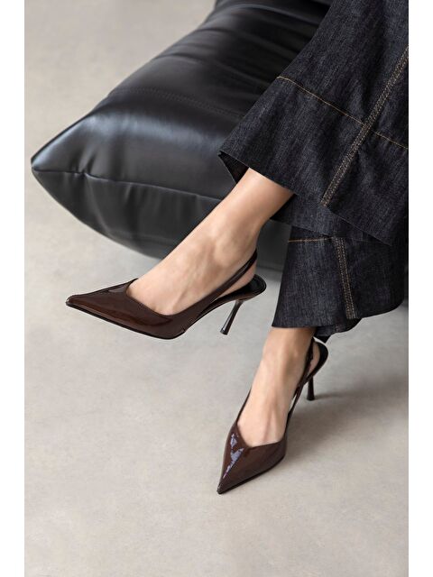 Straswans Comfy Kadın Topuklu Rugan Ayakkabı Kahve - S000530757-19413