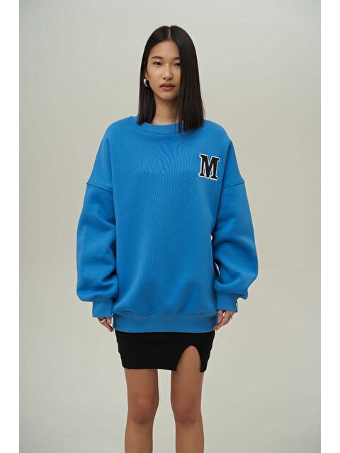 Mai Collection Venera Mavi Oversize Sweatshirt - S000513369-17234