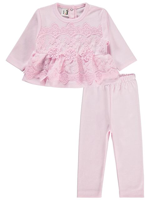 Civil Baby Fırfır Tüllü 3-12 Ay Takım - Pembe 6-9 Ay - S000494689-20024