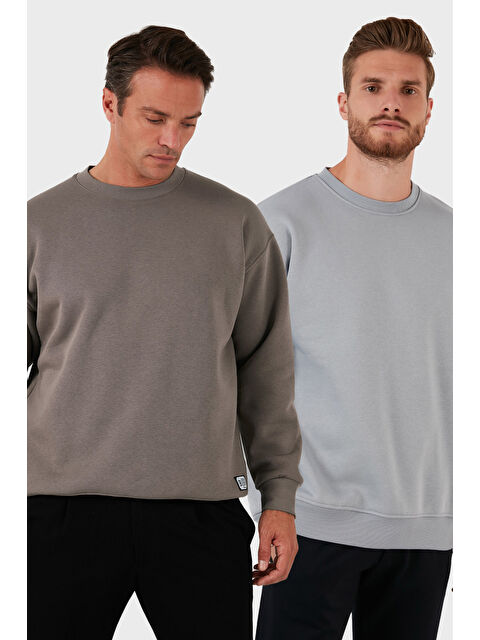 Buratti Regular Fit Bisiklet Yaka Şardonlu 2'li Paket Sweat 5905255S2 - S000436828-5267