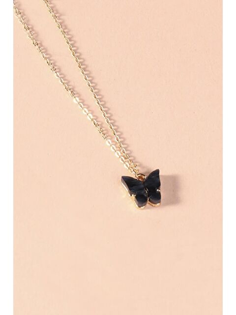 New Obsessions Kelebek Uçlu Düz Zincir Kolye - S000185653-19351