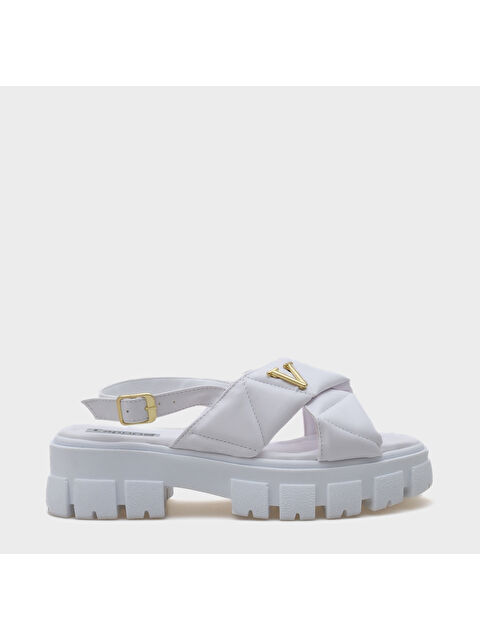 Capone Outfitters Chiquita Kalın Tabanlı Bilekten Bantlı Konfor Tabanlı Kadın Sandalet - S000448879-20063