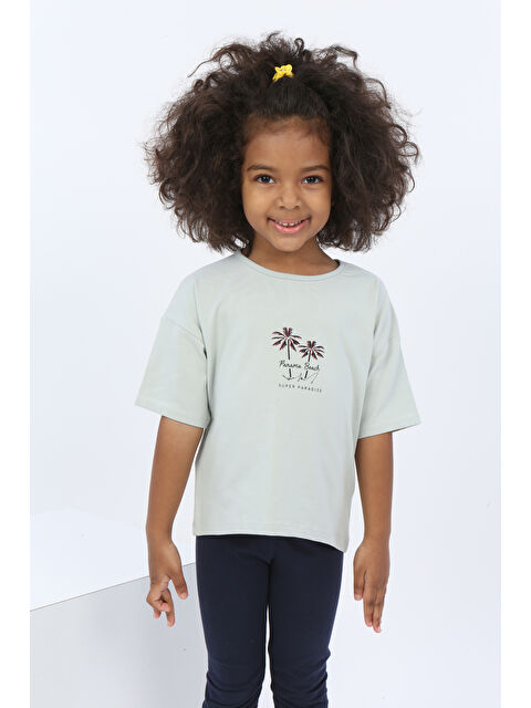Toontoykids Kız Çocuk Panama Beach Baskılı Tişört - S000493797-18194