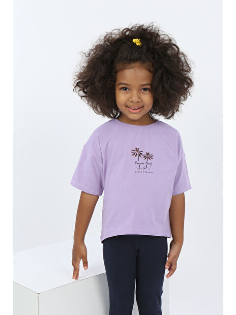 Toontoykids Kız Çocuk Panama Beach Baskılı Tişört - S000493797-19999