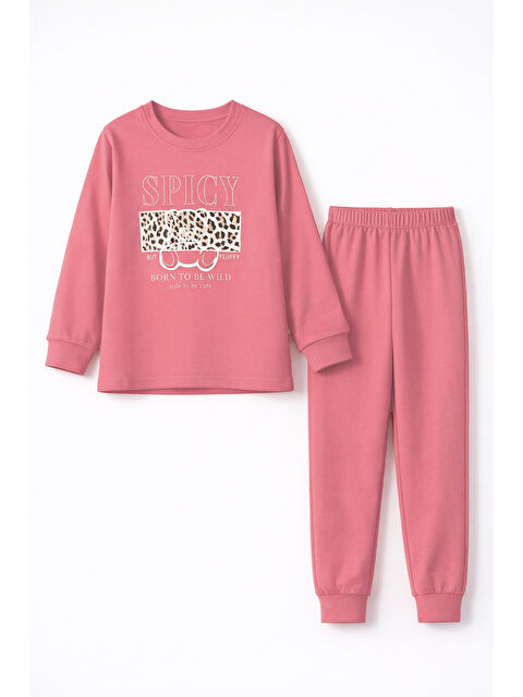 Remsa Kız Çocuk Pamuklu Desenli Pijama Takımı 8401 Mercan03 - S000513365-19961