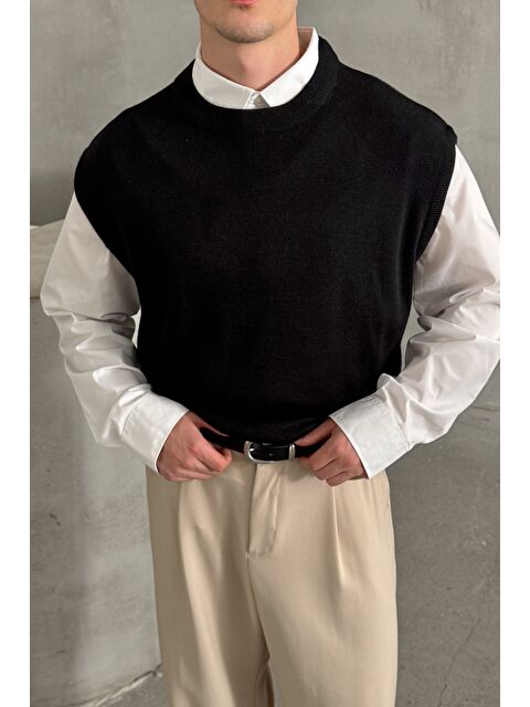 HYMAN Erkek Bisiklet Yaka Oversize Süveter - S000515520-19351