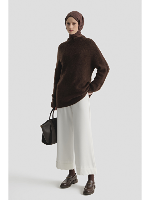 ARMİNE Katlı Paça Pantolon Ekru - S000530184-19965