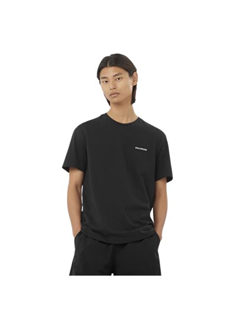Salomon Chest Logo Erkek Siyah Tişört - S000489393-19351