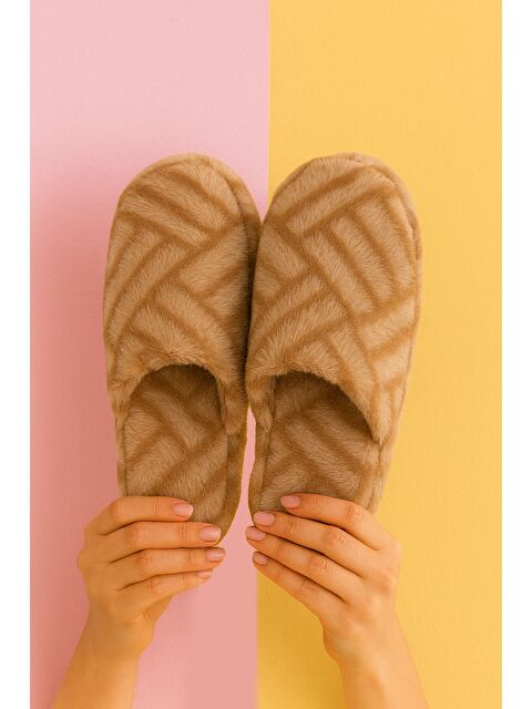 MODAFRATO TERRA Kapalı Kadın Ev Terliği Günlük Rahat Kışlık Terlik - S000485938-14955