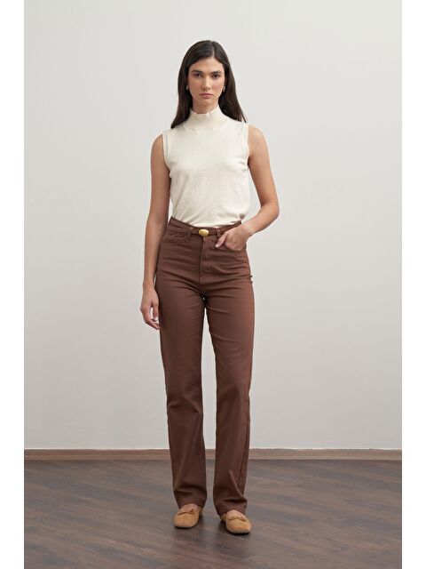 ALLDAY Kahve-Boru Paça Gabardin Pantolon - S000489394-19413