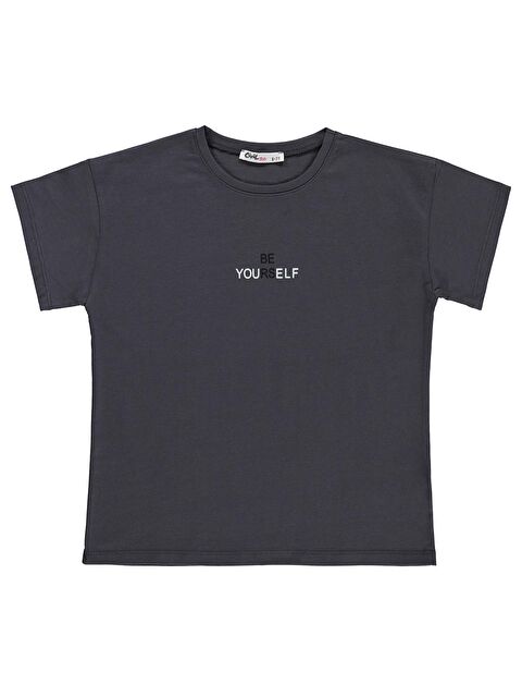 Civil Girls 10-13 Yaş Tişört - Gri