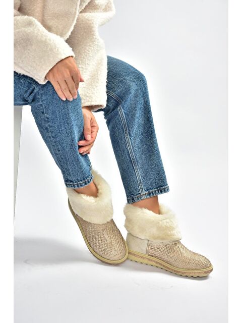 Fox Shoes Bej Kadın Bot V250014702 - S000464412-19928