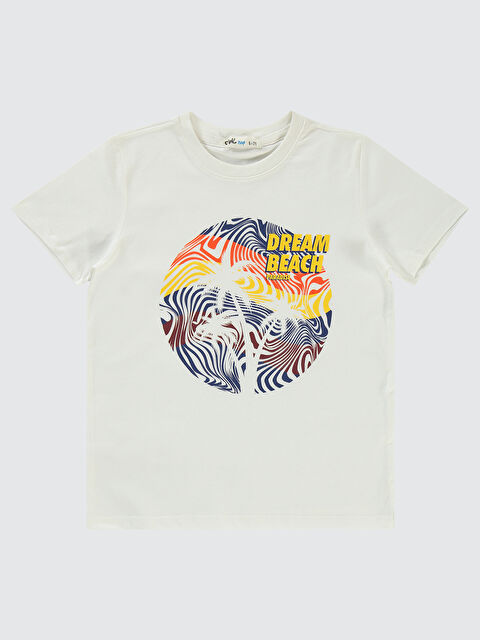 Civil Boys Erkek Çocuk Tişört 6-9 Yaş Ekru