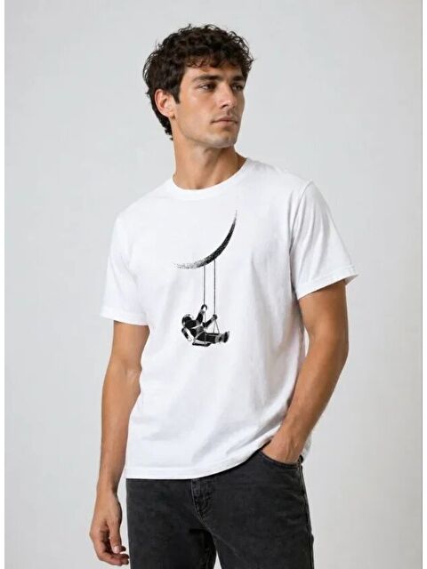 Jane's Erkek Astronot Ay Temalı Tişört