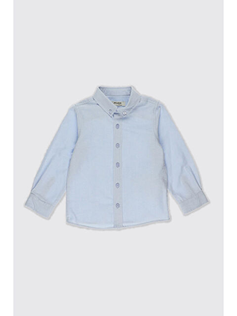 Panço Erkek Bebek Basic Mavi Oxford Gömlek - S000518878-17234