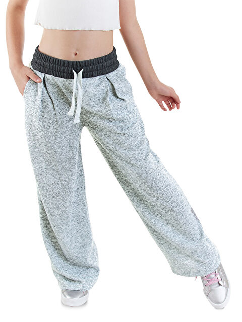 Denokids Kız Çocuk Yumoş Gri Pantolon - S000439082-20600
