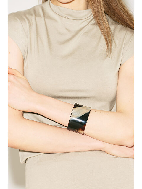 Manuka Batik Desenli Bileklik Kahve-Bej