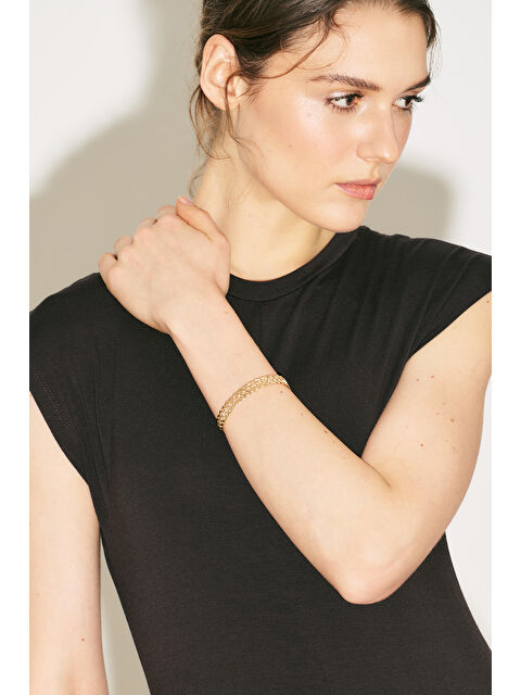 Manuka Örgü Bilezik Gold