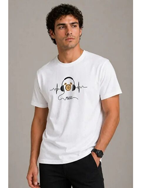 Jane's Erkek Müzik Temalı Baskılı Tişört