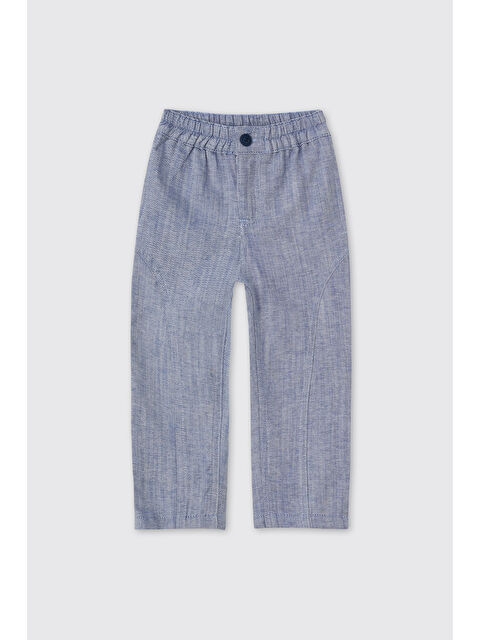 Panço Erkek Bebek Beli Lastikli Mavi Pantolon