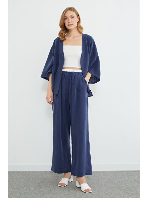 Fullamoda Beli Garnili Lyocell Kumaş Pantolon